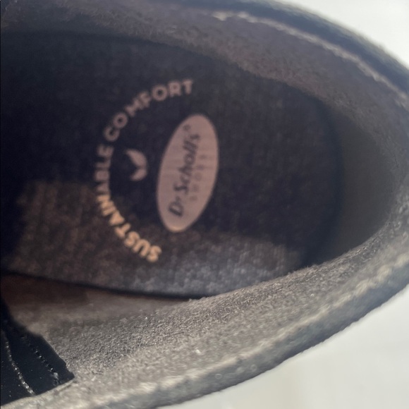 Dr. Scholl's Riley Black Ankle Boots, side zipper, wedge heel, size 6 - Picture 6 of 7